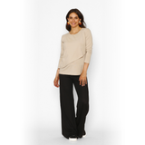 Pantalón Maternal Ancho Lanilla Negro