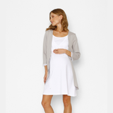 Bata Maternal Básica Gris