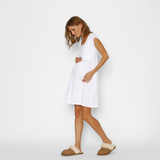 Camisa de Dormir Lactancia Encaje BB Blanca