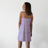 Camisa de Dormir Lactancia Broche Rib Flores Malva