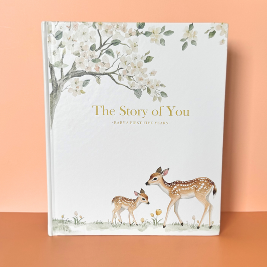 Libro de Recuerdos Bebé Familia de Ciervos