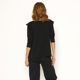 Polera Lactancia Gabriela Manga Larga Negro