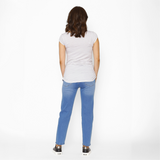 Polera Maternal Básica Rayas Gris