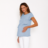 Polera Lactancia Paz Celeste