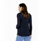 Polera Lactancia Paz Manga Larga Azul Marino