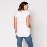 Polera Maternal Algodón Pima Blanca