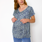 Polera Lactancia Capas Celeste verde