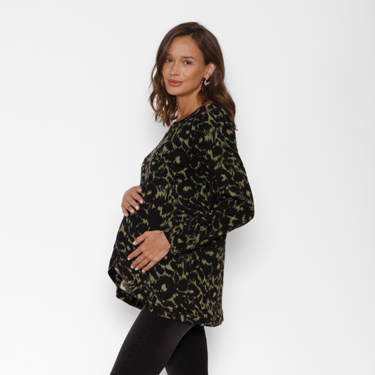 Polerón Lactancia Capas Manchas Khaki