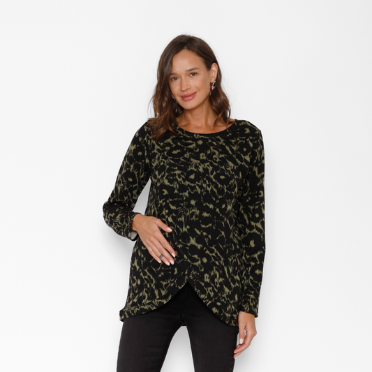 Polerón Lactancia Capas Manchas Khaki