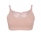 Sostén Lactancia Algodón Semi Encaje Palo Rosa