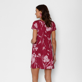 Vestido Maternal Berni Flores Burdeo