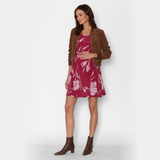 Vestido Maternal Berni Flores Burdeo