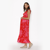 Vestido Maternal Básico Largo Lirio Fucsia