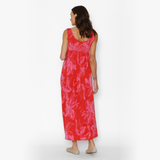 Vestido Maternal Básico Largo Lirio Fucsia