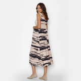 Vestido Maternal Básico Largo Rodillo Beige