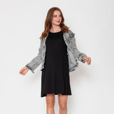 Vestido Maternal Al Cuello Manga Larga Negro