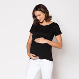 Polera Lactancia Capas Algodón Negra