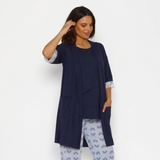 Bata Maternal Kimono Azul