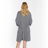 Bata Maternal Kimono Gris Oscuro