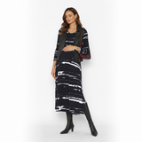 Vestido Maternal Elena Manga Larga Rodillo Negro
