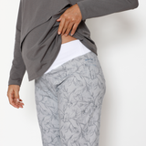 Pijama Lactancia Paz Manga Larga Jardín Gris