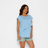 Pijama Lactancia Short Paz Verde Silvestre