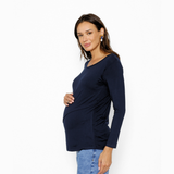 Polera Lactancia Paz Manga Larga Azul Marino