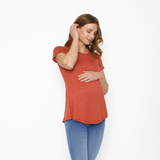 Polera Maternal Relax Ladrillo