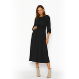 Vestido Lactancia Elisa Manga Larga Negro