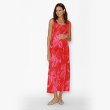 Vestido Maternal Básico Largo Lirio Fucsia