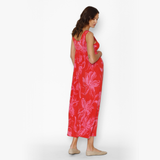 Vestido Maternal Básico Largo Lirio Fucsia