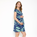 Vestido Maternal Al Cuello Bamboo verde