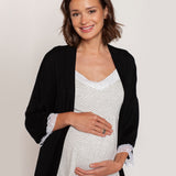 Bata Maternal Kimono Negro