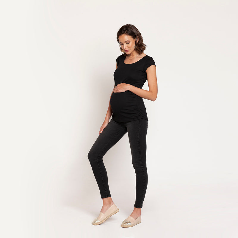 Jeans maternal Loreto Pitillo Negro