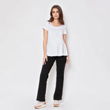 Calza Maternal Pata Ancha Negra