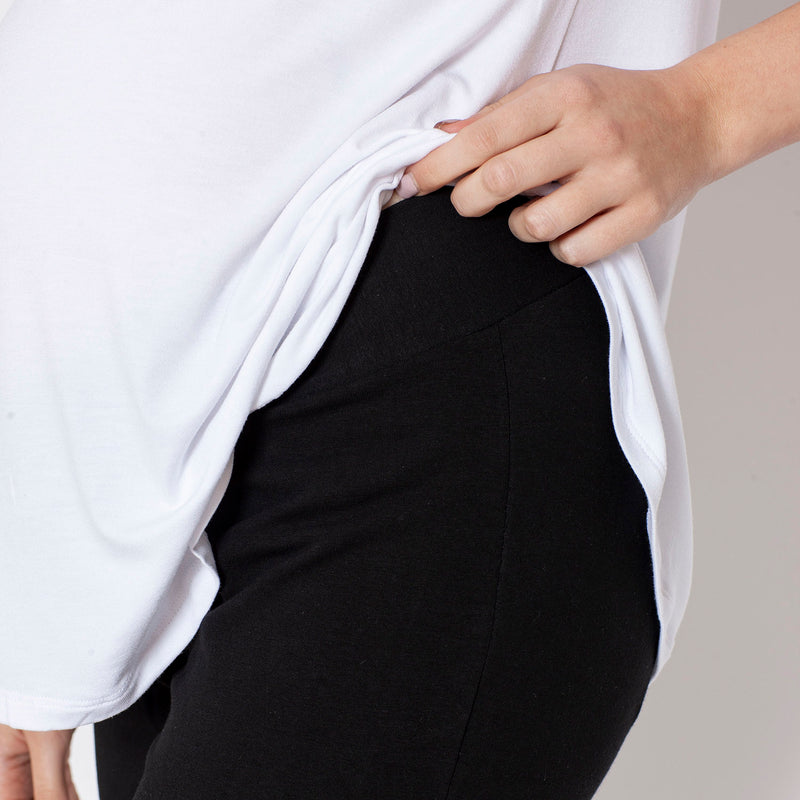 Calza Maternal Pata Ancha Negra