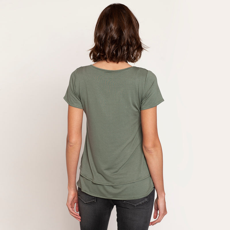 Polera Lactancia Doble Khaki